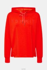 Esprit Logo print hoodie Women Red Sweatshirts & Hoodies P0D0X559 - Image 5
