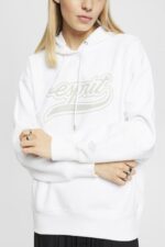 Esprit Logo print hoodie Women White Sweatshirts & Hoodies P0D0X168 - Image 3