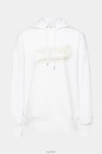 Esprit Logo print hoodie Women White Sweatshirts & Hoodies P0D0X168 - Image 5
