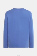Esprit Logo print jersey t-shirt Men Blue T-Shirts P0D0X867 - Image 5