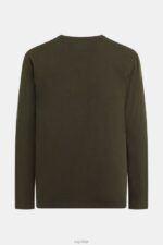 Esprit Logo print jersey t-shirt Men Dark Green T-Shirts P0D0X865 - Image 5