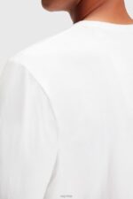 Esprit Logo print jersey t-shirt Men White T-Shirts P0D0X864 - Image 3