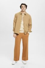 Esprit Logo print sweatshirt Men Beige Sweatshirts & Hoodies P0D0X655 - Image 2