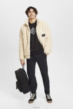 Esprit Logo print sweatshirt Men Black Sweatshirts & Hoodies P0D0X653 - Image 2
