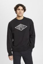Esprit Logo print sweatshirt Men Black Sweatshirts & Hoodies P0D0X653