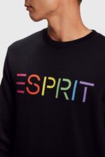 Esprit Logo print sweatshirt Men Black Sweatshirts & Hoodies P0D0X868 - Image 2