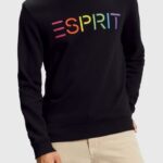 Esprit Logo print sweatshirt Men Black Sweatshirts & Hoodies P0D0X868