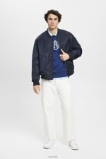 Esprit Logo print sweatshirt Men Ink Sweatshirts & Hoodies P0D0X657 - Image 2