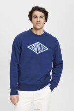 Esprit Logo print sweatshirt Men Ink Sweatshirts & Hoodies P0D0X657