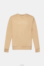 Esprit Logo print sweatshirt Men Khaki Beige Sweatshirts & Hoodies P0D0X773 - Image 5