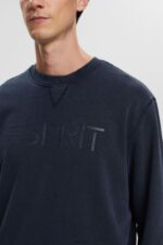 Esprit Logo print sweatshirt Men Navy Sweatshirts & Hoodies P0D0X774 - Image 3