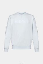Esprit Logo print sweatshirt Men Pastel Blue Sweatshirts & Hoodies P0D0X678 - Image 5
