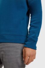 Esprit Logo print sweatshirt Men Petrol Blue Sweatshirts & Hoodies P0D0X869 - Image 3