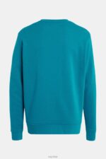 Esprit Logo print sweatshirt Men Teal Blue Sweatshirts & Hoodies P0D0X870 - Image 5