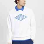 Esprit Logo print sweatshirt Men White Sweatshirts & Hoodies P0D0X654