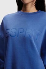 Esprit Logo print sweatshirt Women Blue Sweatshirts & Hoodies P0D0X464 - Image 2