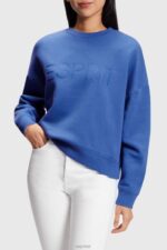 Esprit Logo print sweatshirt Women Blue Sweatshirts & Hoodies P0D0X464