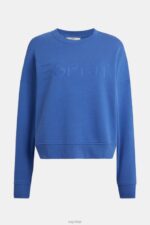 Esprit Logo print sweatshirt Women Blue Sweatshirts & Hoodies P0D0X464 - Image 4