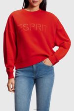 Esprit Logo print sweatshirt Women Red Sweatshirts & Hoodies P0D0X465