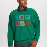 Esprit Logo sweatshirt, 100% organic cotton Men Dark Green Sweatshirts & Hoodies P0D0X581