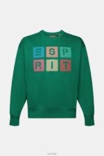 Esprit Logo sweatshirt, 100% organic cotton Men Dark Green Sweatshirts & Hoodies P0D0X581 - Image 5