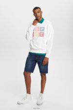 Esprit Logo sweatshirt, 100% organic cotton Men Off White Sweatshirts & Hoodies P0D0X580 - Image 2