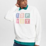 Esprit Logo sweatshirt, 100% organic cotton Men Off White Sweatshirts & Hoodies P0D0X580