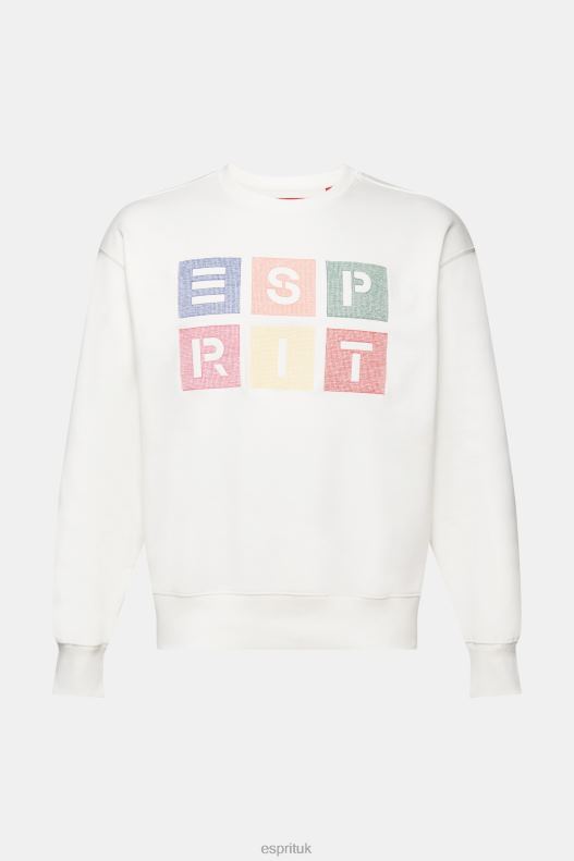 Esprit Logo sweatshirt, 100% organic cotton Men Off White Sweatshirts & Hoodies P0D0X580 - Image 5