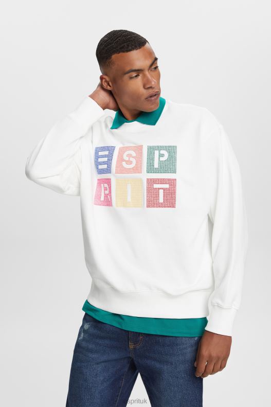 Esprit Logo sweatshirt, 100% organic cotton Men Off White Sweatshirts & Hoodies P0D0X580 - Image 1