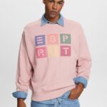Esprit Logo sweatshirt, 100% organic cotton Men Old Pink Sweatshirts & Hoodies P0D0X582