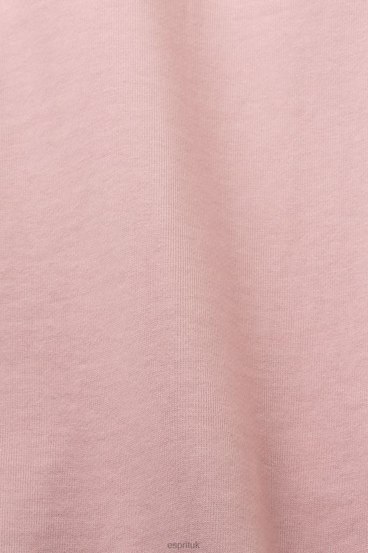 Esprit Logo sweatshirt, 100% organic cotton Men Old Pink Sweatshirts & Hoodies P0D0X582 - Image 4