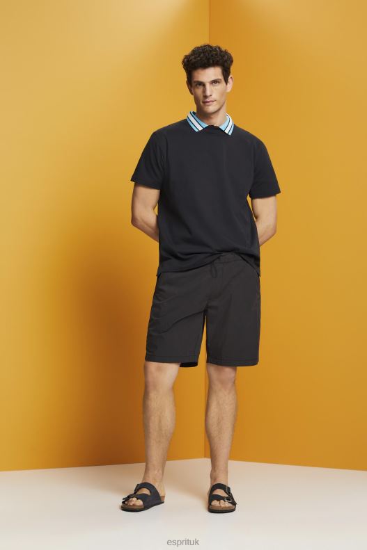 Esprit Logo T-shirt, 100% cotton Men Black T-Shirts P0D0X668 - Image 2