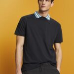 Esprit Logo T-shirt, 100% cotton Men Black T-Shirts P0D0X668