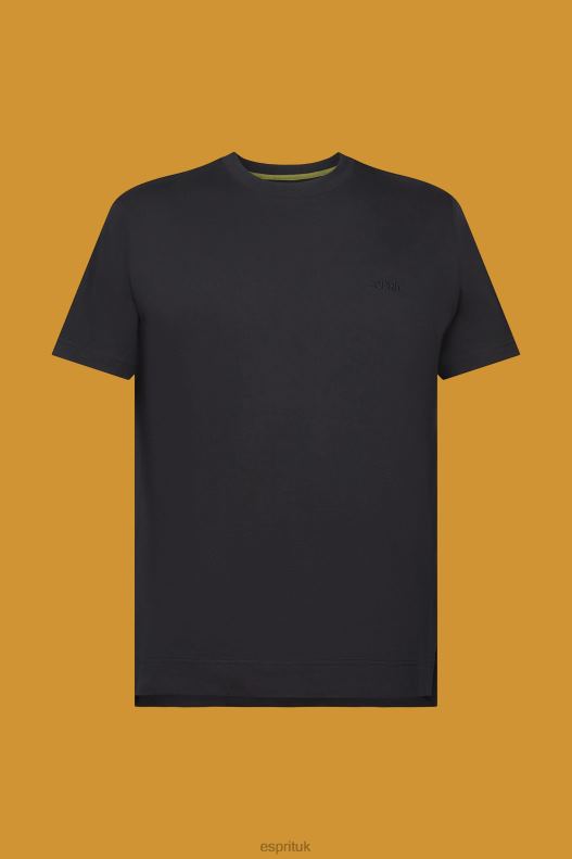 Esprit Logo T-shirt, 100% cotton Men Black T-Shirts P0D0X668 - Image 5
