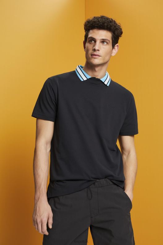 Esprit Logo T-shirt, 100% cotton Men Black T-Shirts P0D0X668 - Image 1