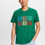 Esprit Logo t-shirt, 100% cotton Men Dark Green T-Shirts P0D0X588