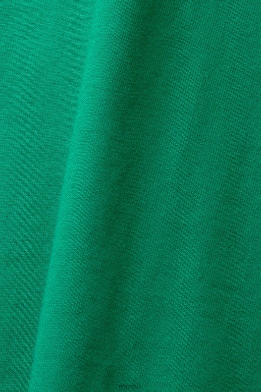 Esprit Logo t-shirt, 100% cotton Men Dark Green T-Shirts P0D0X588 - Image 4