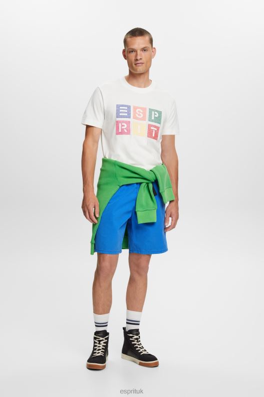 Esprit Logo t-shirt, 100% cotton Men Off White T-Shirts P0D0X587 - Image 2