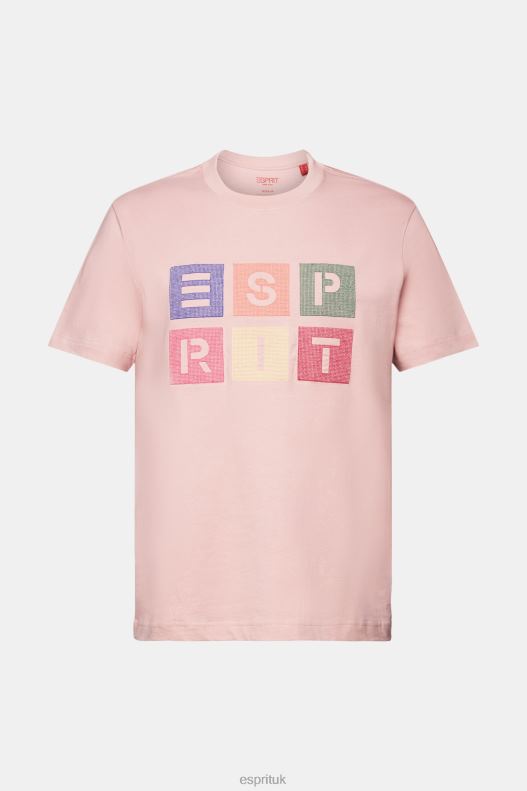 Esprit Logo t-shirt, 100% cotton Men Old Pink T-Shirts P0D0X589 - Image 5