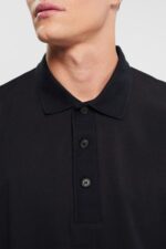 Esprit Long sleeve polo shirt Men Black Polos P0D0X819 - Image 3