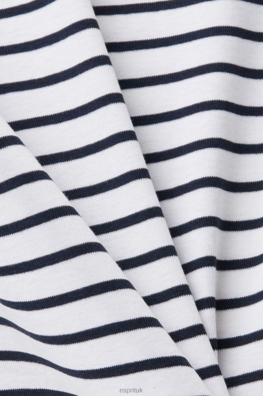 Esprit Long sleeve top with a scalloped neck Women White Long Sleeve P0D0X34 - Image 4