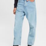 Esprit Loose fit jeans of sustainable cotton Men Blue Bleached Denim P0D0X848