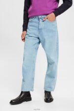 Esprit Loose fit jeans of sustainable cotton Men Blue Bleached Denim P0D0X848