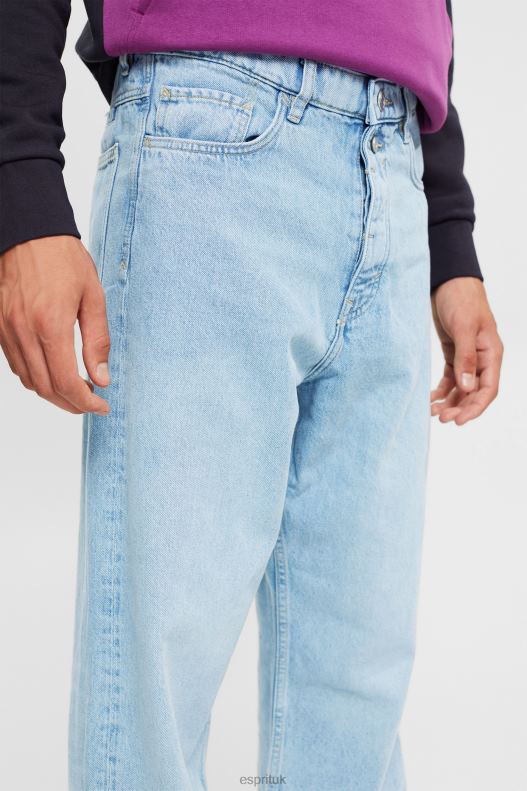 Esprit Loose fit jeans of sustainable cotton Men Blue Bleached Denim P0D0X848 - Image 3