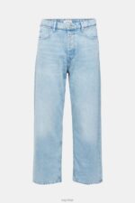 Esprit Loose fit jeans of sustainable cotton Men Blue Bleached Denim P0D0X848 - Image 5