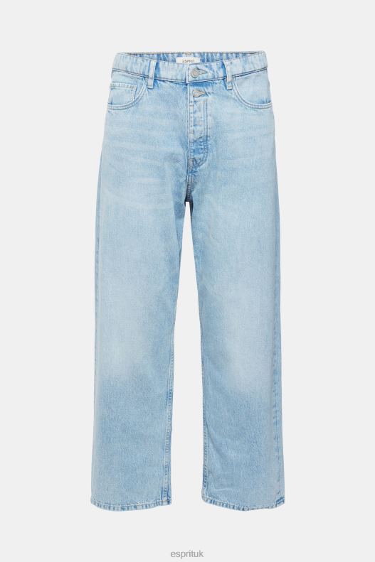 Esprit Loose fit jeans of sustainable cotton Men Blue Bleached Denim P0D0X848 - Image 5