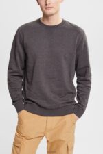 Esprit Made of recycled material: sweatshirt Men Dark Grey Sweatshirts & Hoodies P0D0X942