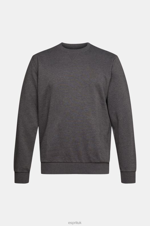 Esprit Made of recycled material: sweatshirt Men Dark Grey Sweatshirts & Hoodies P0D0X942 - Image 5