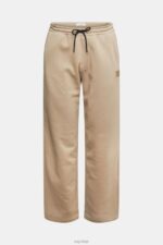 Esprit Made of recycled material: tracksuit bottoms with a wide leg Men Pale Khaki Trousers & Pants P0D0X941 - Image 5