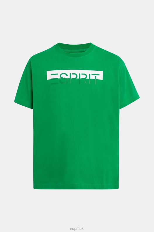 Esprit Matte shine logo applique t-shirt Men Green T-Shirts P0D0X617 - Image 5